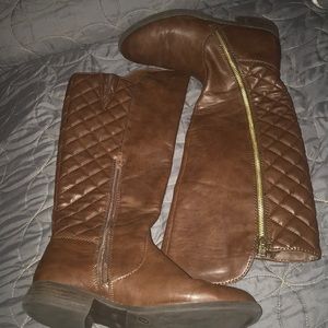 Mossimo Brown Quilted Riding Boots - 7